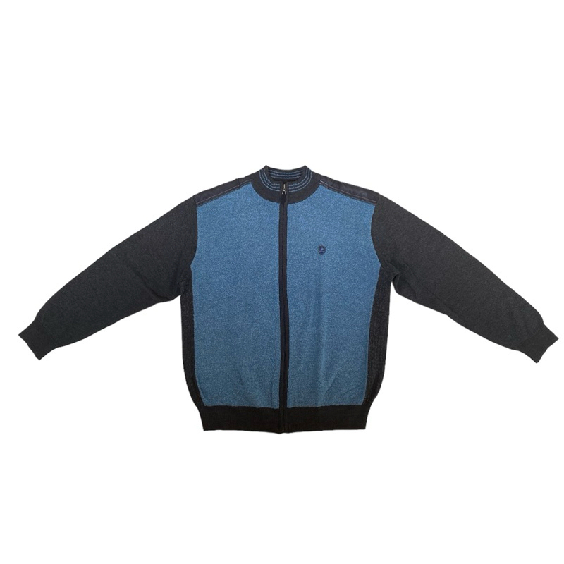 Jaket Knitwear Beverly Hills Polo Club (BHPC) Tracktop Wool Boxy Vintage