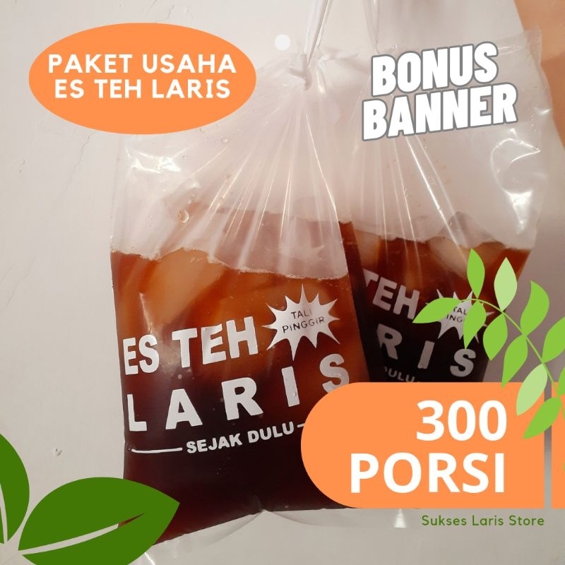 PAKET USAHA MINUMAN ES TEH LARIS VIRAL 300 PORSI PLASTIK | PAKET JUALAN MINUAMAN KEKINIAN VIRAL ES T