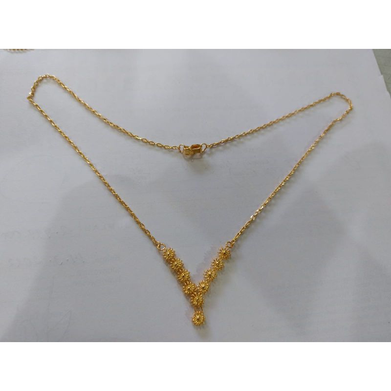 24k (LM) kalung matahari emas 99.99% berat 10 gram.