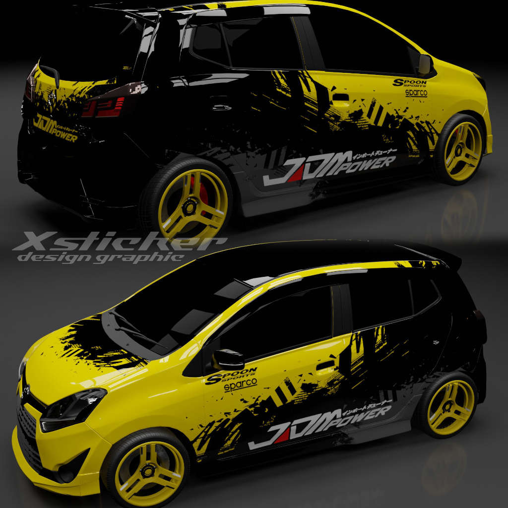 decal agya kuning full body