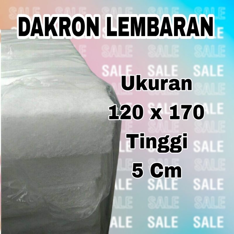DAKRON LEMBARAN TEBAL 5 CM GRAMASI 600 GRAM 120 x 170  ISIAN BEDCOVER