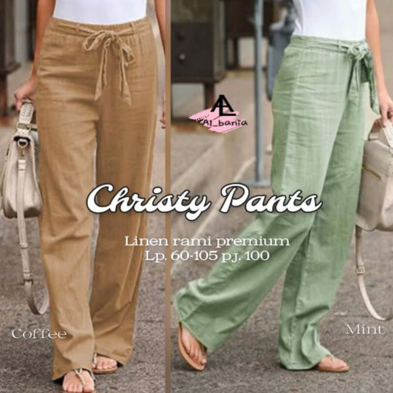 CHISTY PANTS BAHAN LINEN RAMI PREMIUM
