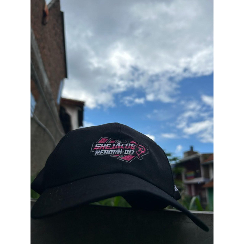 topi polo cap shejaloereborn017 bordir timbul originals free stiker 3pcs