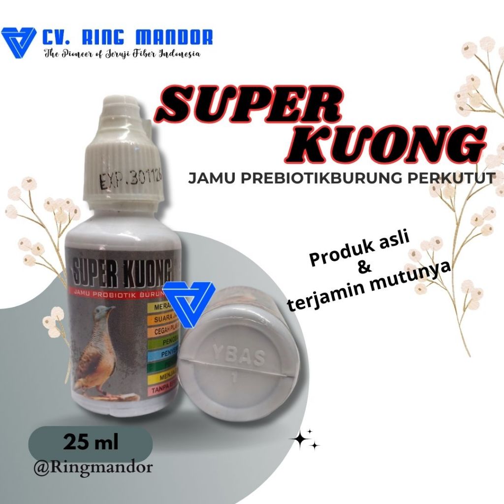 Super Kuong Super Kicau MULTIVitamin Doping Penggacor Burung Perkutut Derkuku Anggungan Tambah Duras