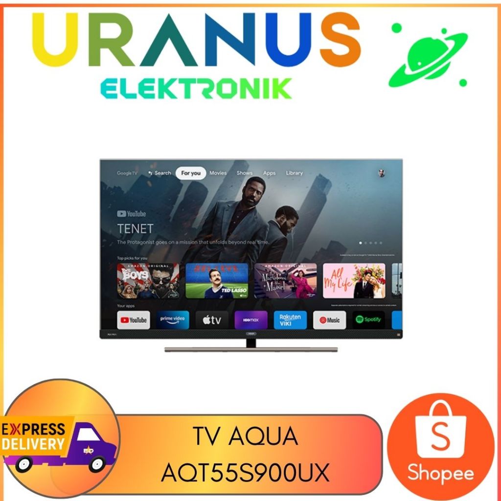 Aqua AQT55S900UX Smart Tv Aqua 55Inch 4k UHD Tv Led Google Tv Dolby Atmos(Bukan AQT55S90EUX)