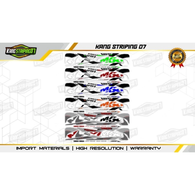 striping transparan yamaha xeon 125i mxi mx rr rc mio 125i