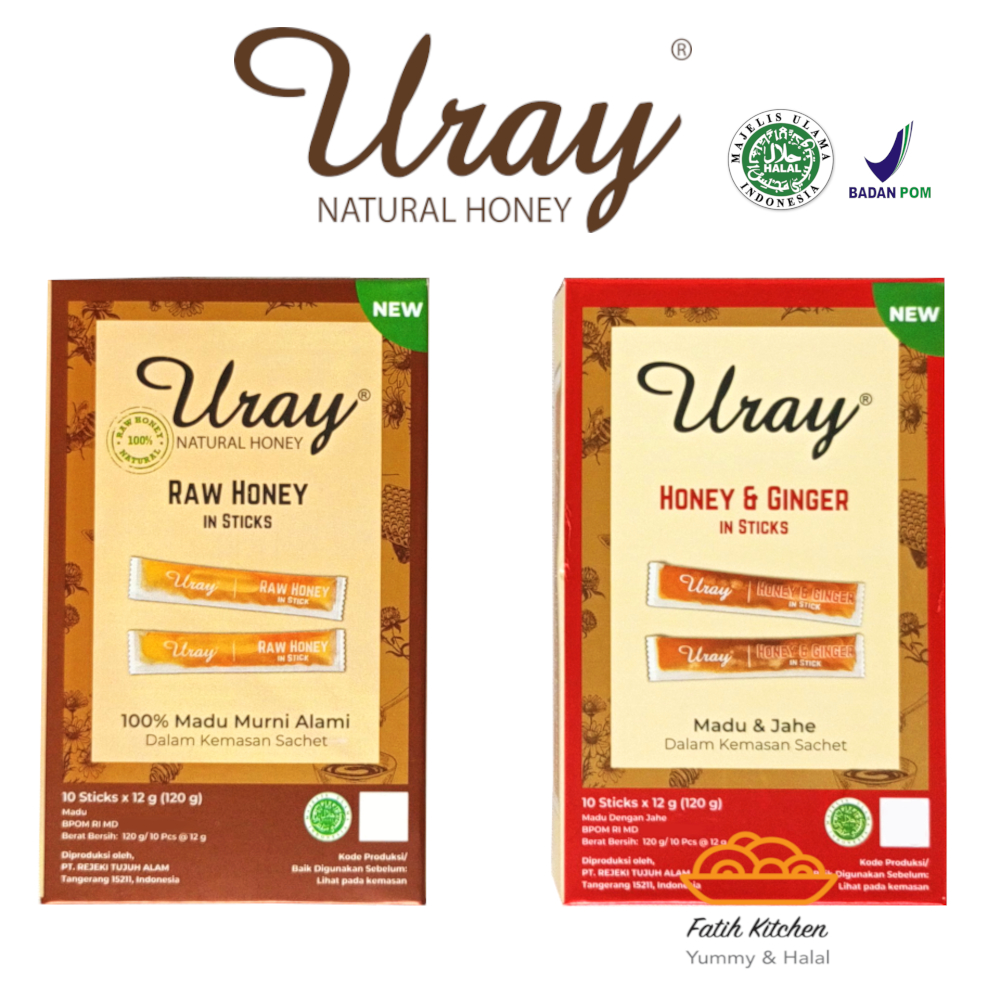 

Madu Uray Stick Isi 10 Sachet Raw Honey dan Honey & Ginger Natural Lebah Hutan Murni Organik