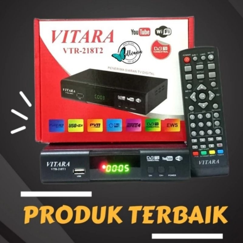 VITARA Set Top Box TV VTR-218 Penerima Siaran TV Digital STB Receiver Televisi