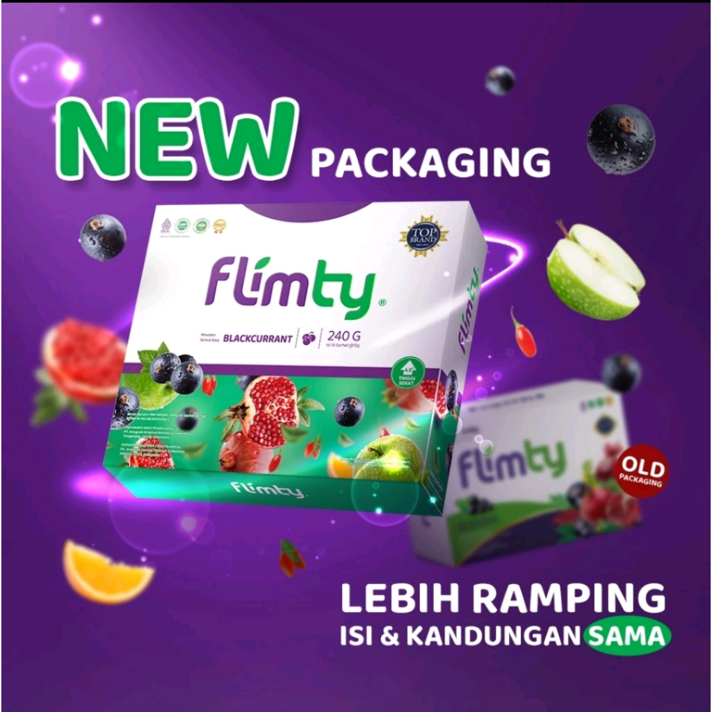 

PROMO FLIMTY FIBER 1 BOX ISI 16 SACHET OFFICIAL STORE BPOM DIET DETOX ORIGINAL | KAYA SERAT HERBAL ANTIOKSIDAN