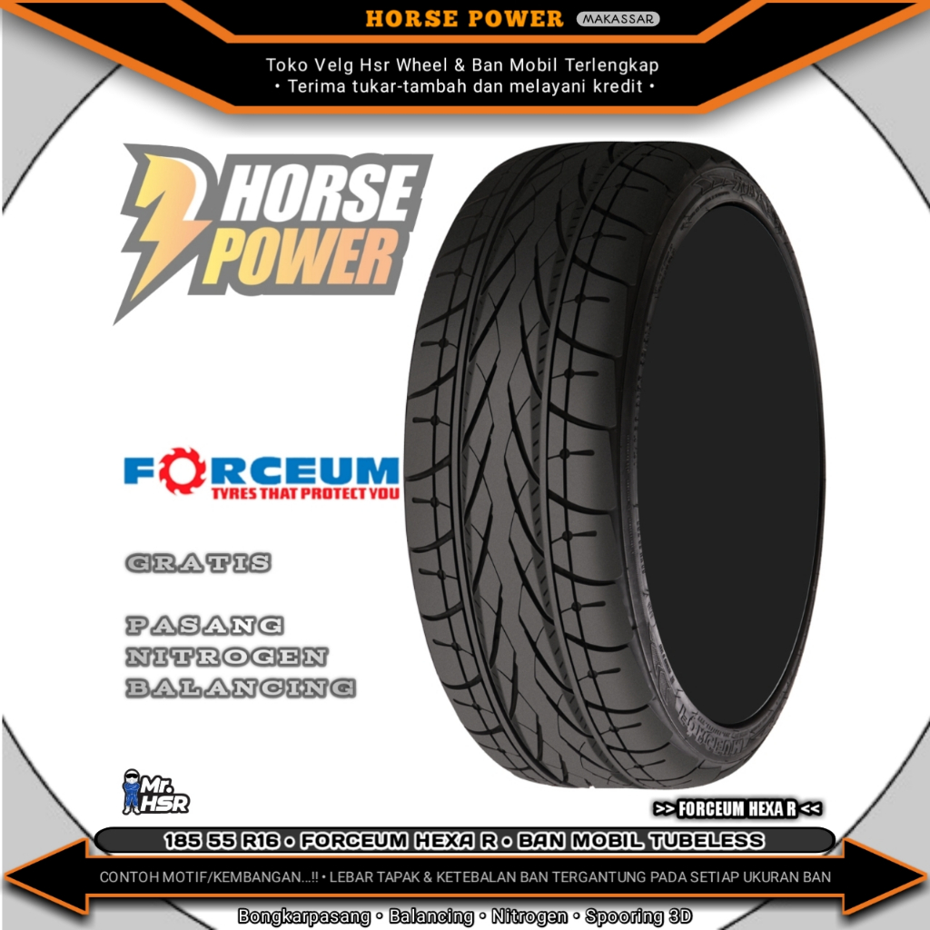 185/55 R16 • Forceum Hexa R • Ban Mobil Tubeless