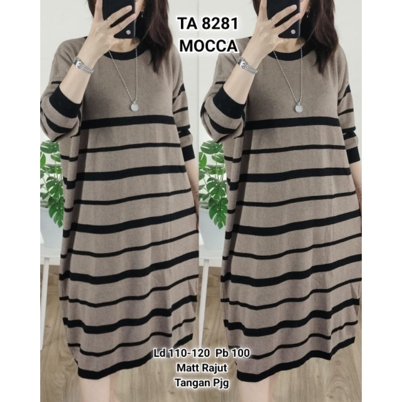 TA 8281. Long Tunik Rajut Bangkok Salur