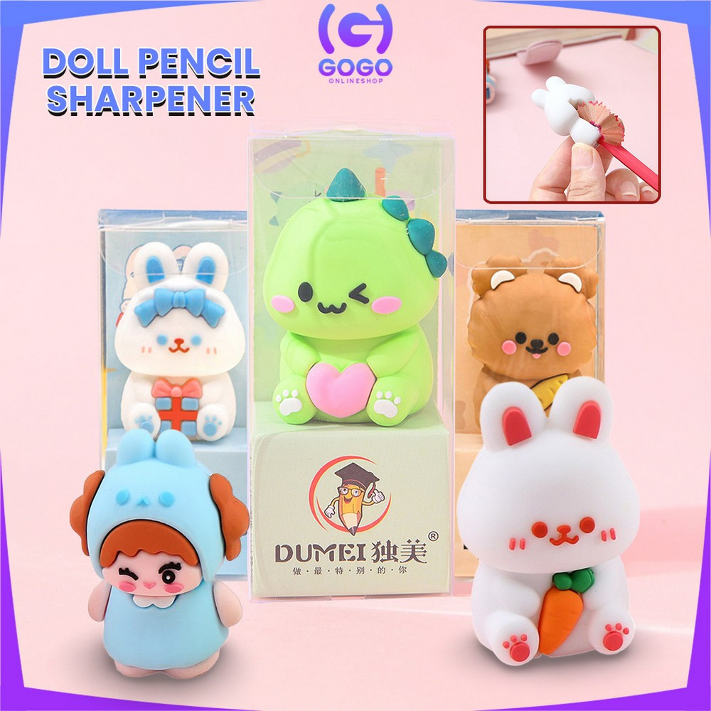 

GOGO-A81 Rautan Pensil Boneka Karakter 3D Alat Tulis Sekolah / Serutan Pensil / Rautan Karakter / Peruncing Pensil Boneka / Atk Doll Pencil Sharpener Import