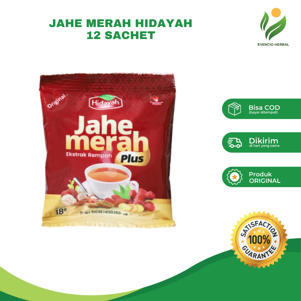 

Jahe Merah Hidayah Isi 12 Sachet