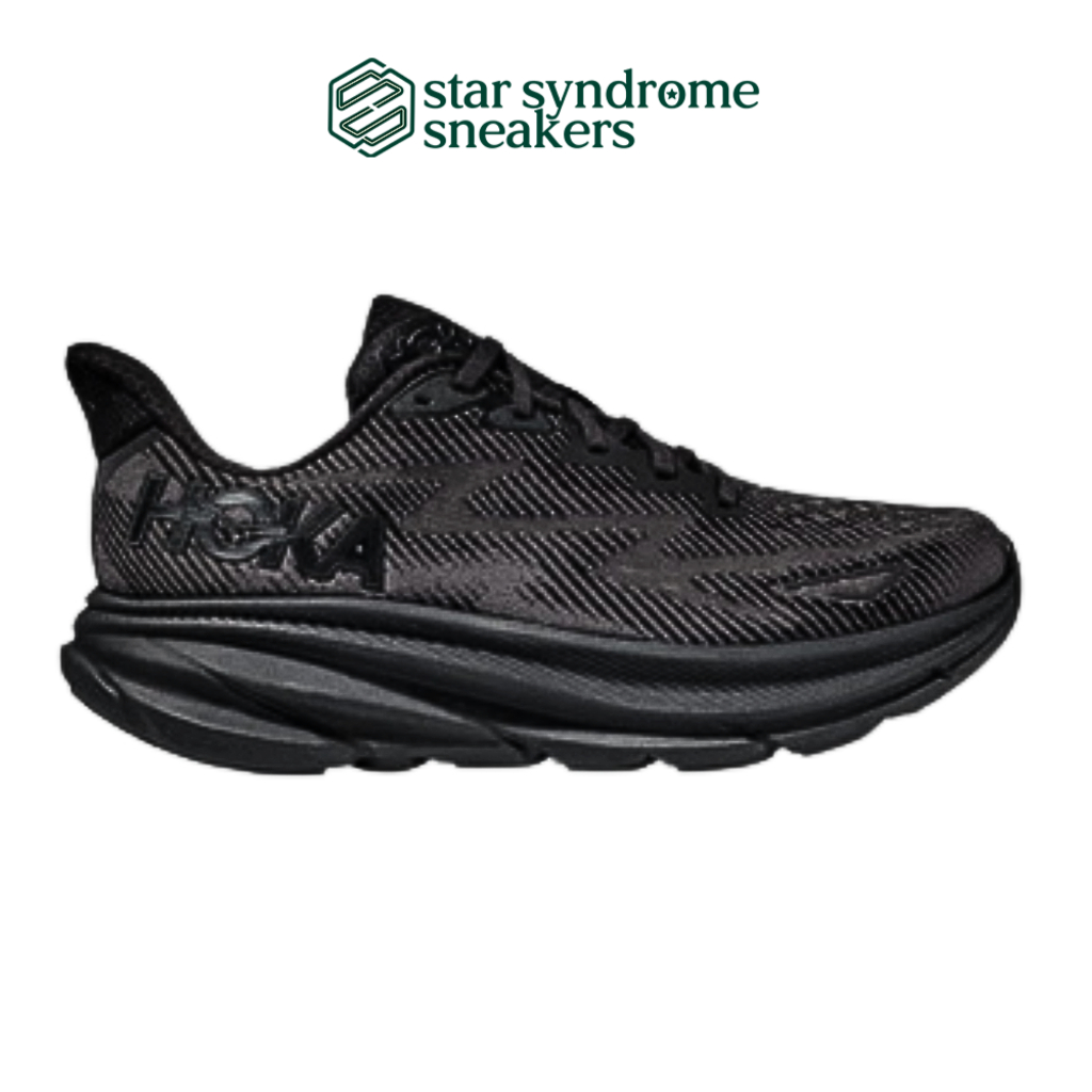 Sepatu Hoka Clifton 9 Men's Running Shoes - Full Black