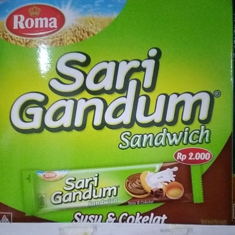 

Roma Sari Gandum BOX sandwich 39gr isi 12