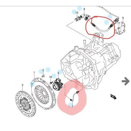 Pipa master kopling atas bawah suzuki Ertiga