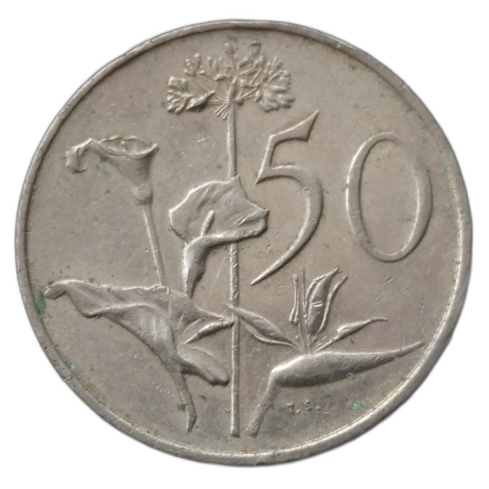 Koin Kuno Afrika Selatan 50 Cents 1970-1990 (tahun acak)
