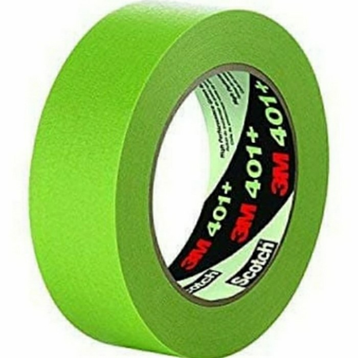 401+ Masking Tape Hijau - 3 M 223 - Lakban Kertas 3 M Temperatur 6mm