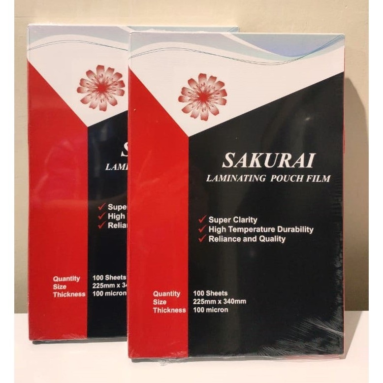 

Plastik Laminating SAKURAI Folio / F4 ( BISA A4) per pack