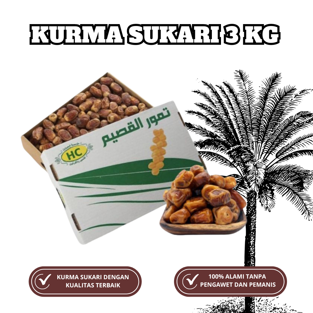 

Kurma Sukari 3kg Kurma Madu Kemasan 3 kg
