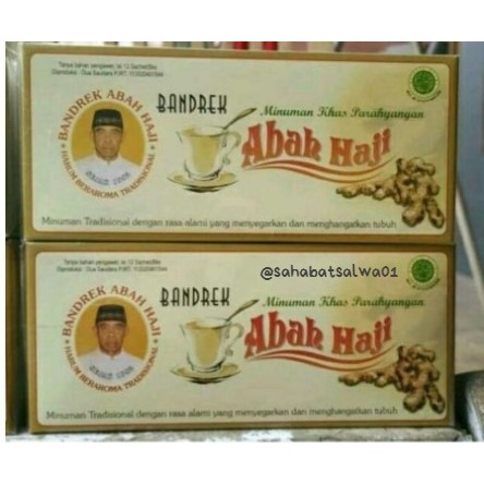 

bandrek Abah haji Ciwidey minuman khas Parahyangan isi@12 sachet.