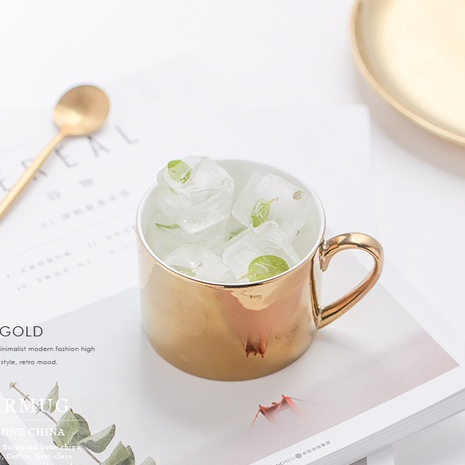 Cangkir Gelas Mug Nordic Gold Ceramic Coffee Cup Mug