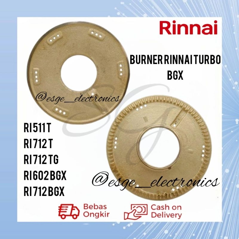 BURNER KOMPOR GAS RINNAI BURNER RINNAI RI 712 BGX RI 712 T RI 712 TG RI 602 BGX RI 511 T RINNAI