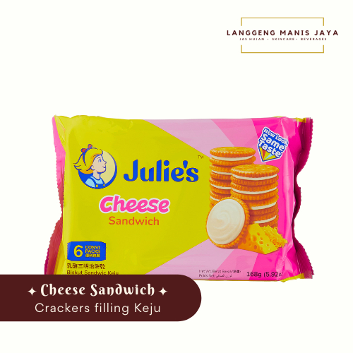 

Julies Biskuit Rasa Keju Cheese Sandwich 168 gr