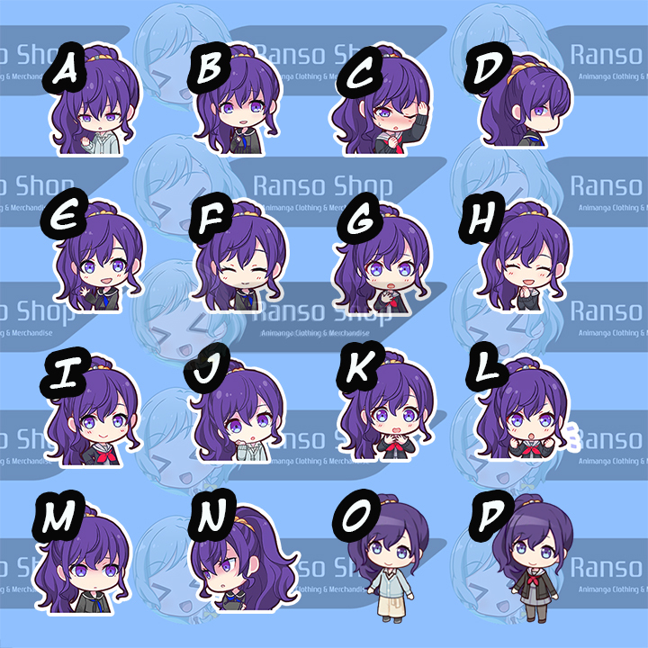 Sticker Project Sekai Mafuyu | Stiker Vinyl Satuan Asahina Mafuyu Chibi | Stiker Glossy Doff Anime W