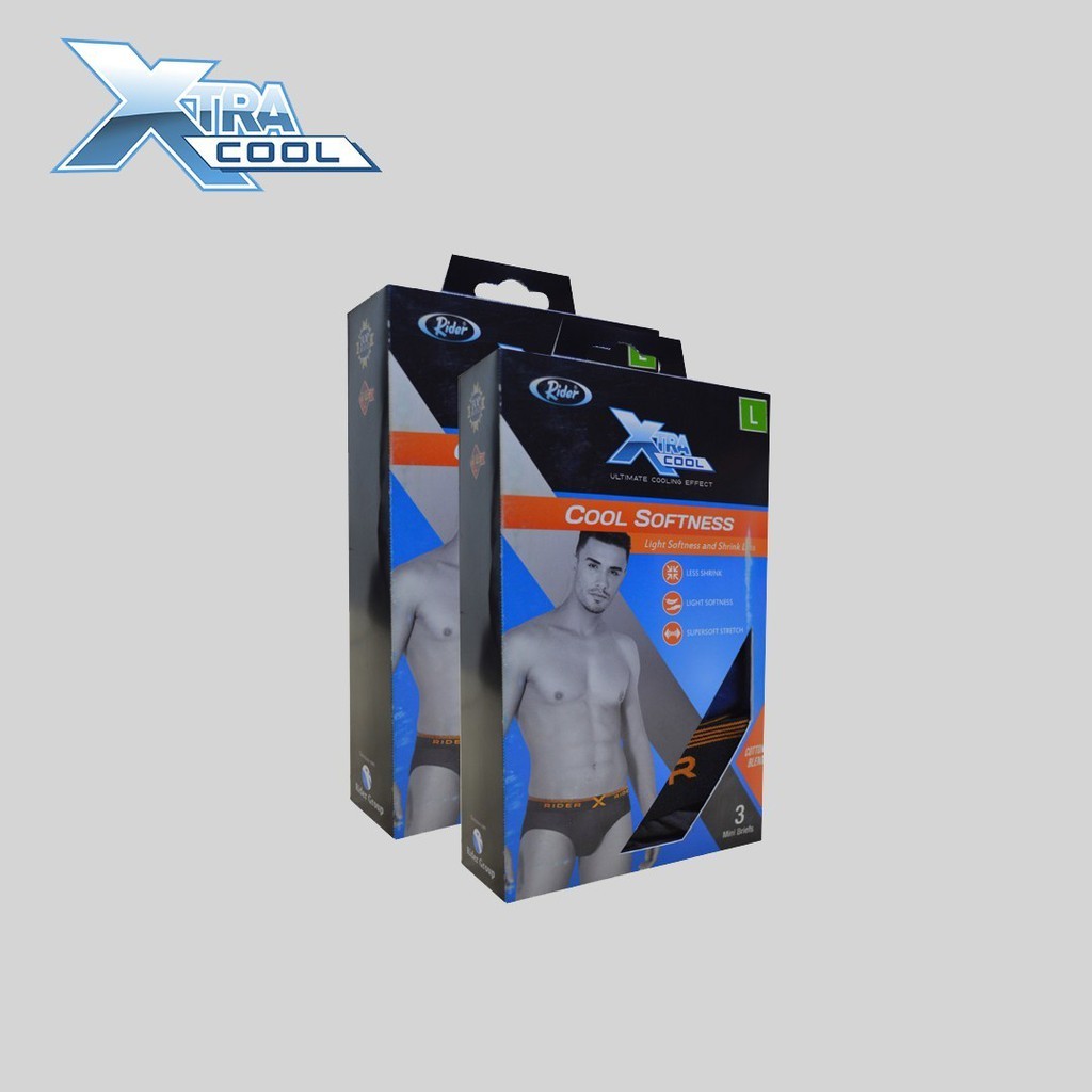 Rider Xtracool R881B Celana Dalam Pria Mini Brief Isi 3 Pcs