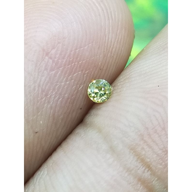 Asli Berlian Banjar yellow Blink Blink -+ 0,08 crt dan 0,10 crt  / 2,8 mm dan 3,0 mm / gugur 12 gan 