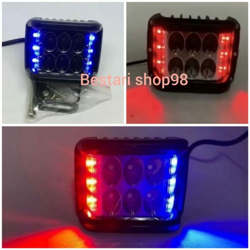 lampu tembak sorot led 6 mata 12V / 12W CR7 4353