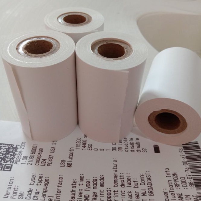 

Ready Stok Kertas Kasir Struk Thermal Paper Roll EDC 58x4mm paket 1 pes