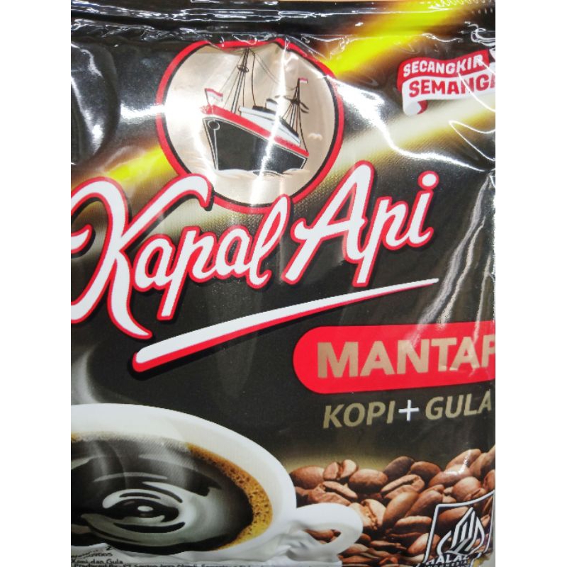 

kopi kapal api mantap per renceng isi 10 sachet