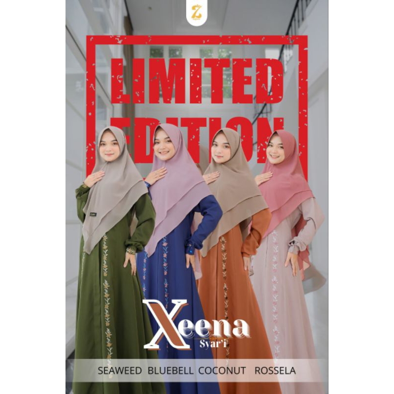 XEENA SYAR'I SET KHIMAR BY ZULFANA