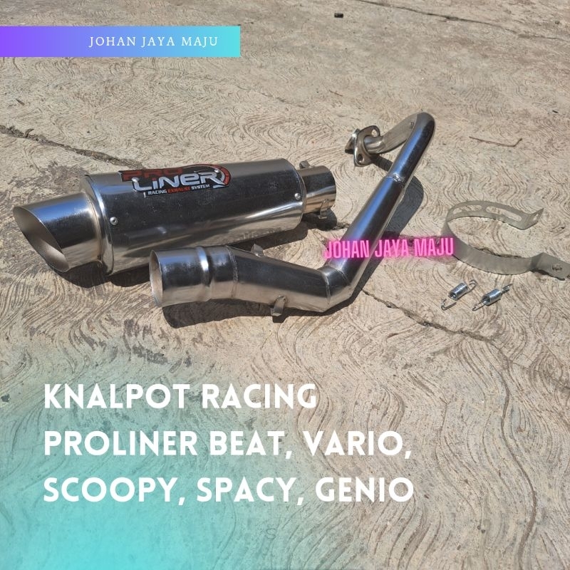 Knalpot Racing motor Beat Full Crome Beat Pop FI ESP New Scoopy Spacy Proliner Crome