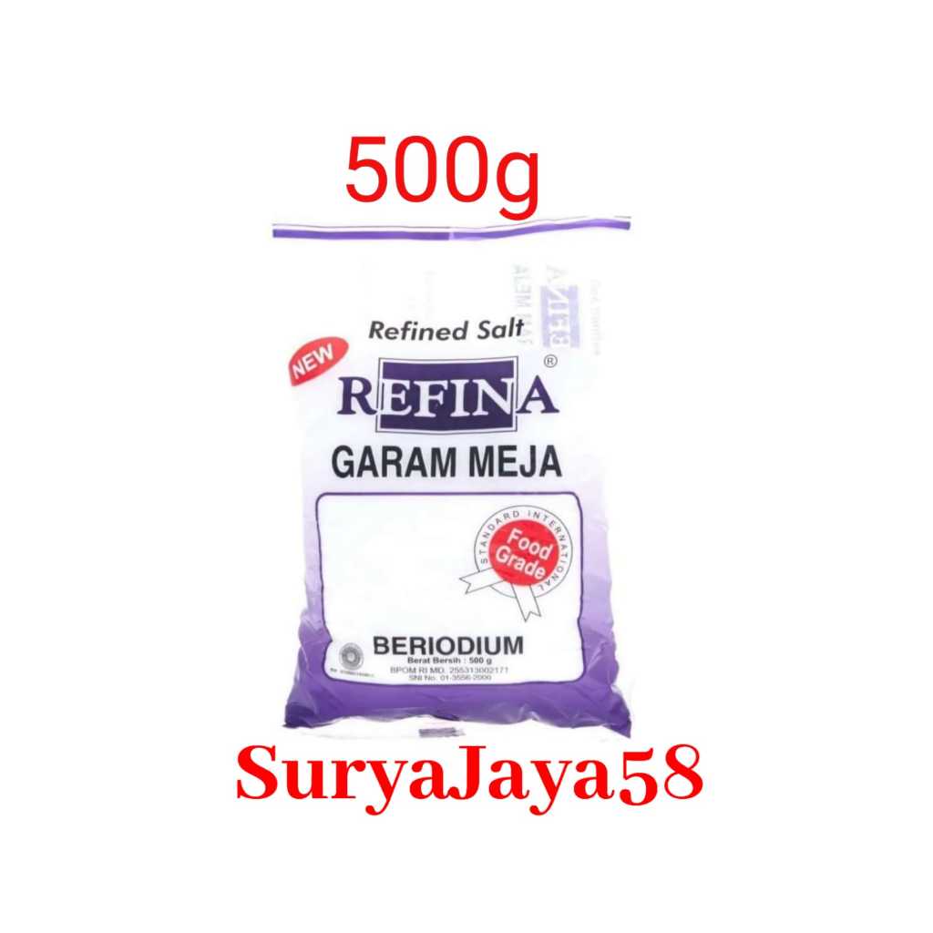 

Garam Refina 500g | Garam meja REFINA | REFINA Garam Dapur / Meja 500gram / 500g | garam dapur | Garam masak