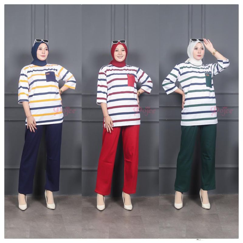 ONESET POJEE/SETELAN KAOS COMBAD/SET KAOS SALUR PANJANG