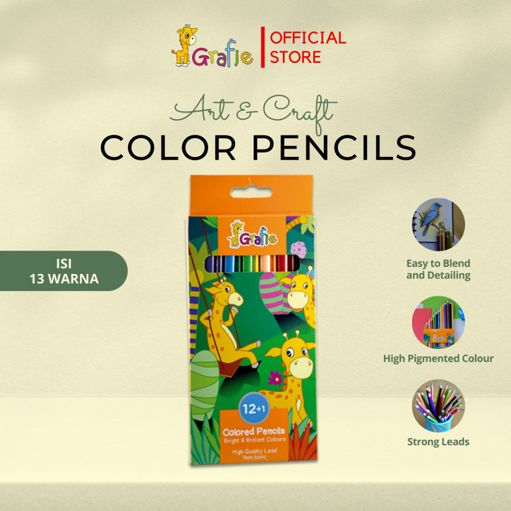 

GRAFIE Pensil Warna 12 + 1