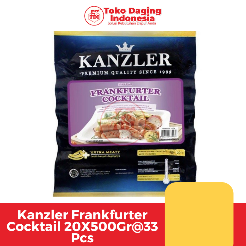 

Kanzler Frankfurter Cocktail 20X500Gr@33 Pcs