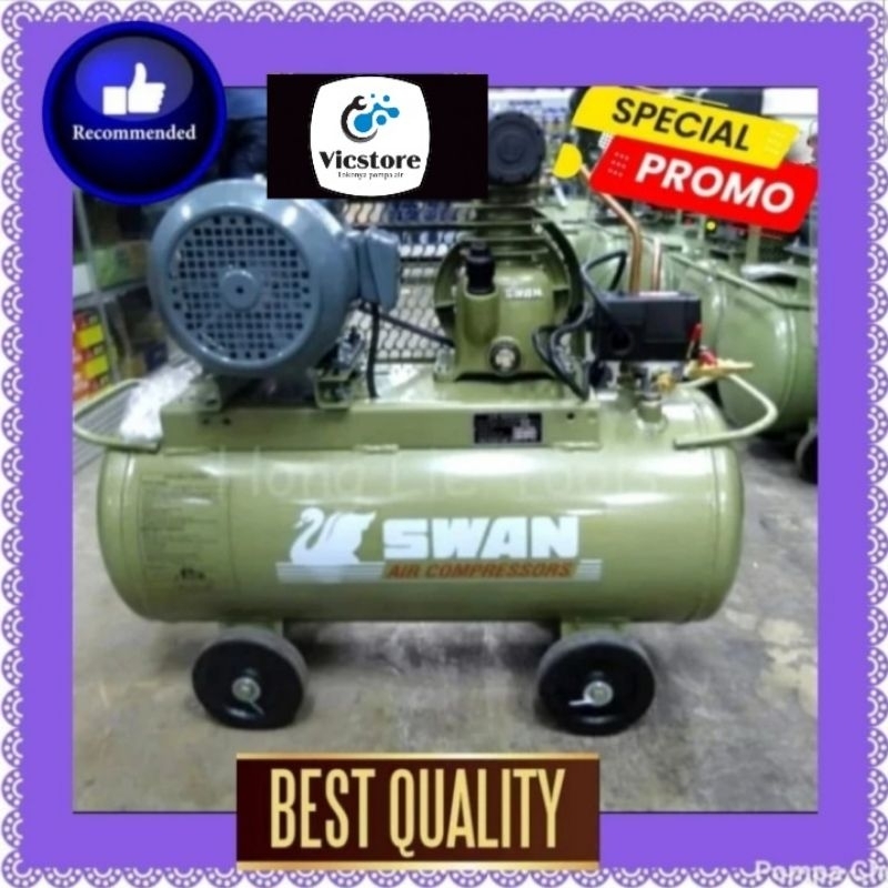 Kompresor angin Swan 1/4 HP pk air compressor automatic dinamo listrik 1/2 hp electro motor Xianyu o