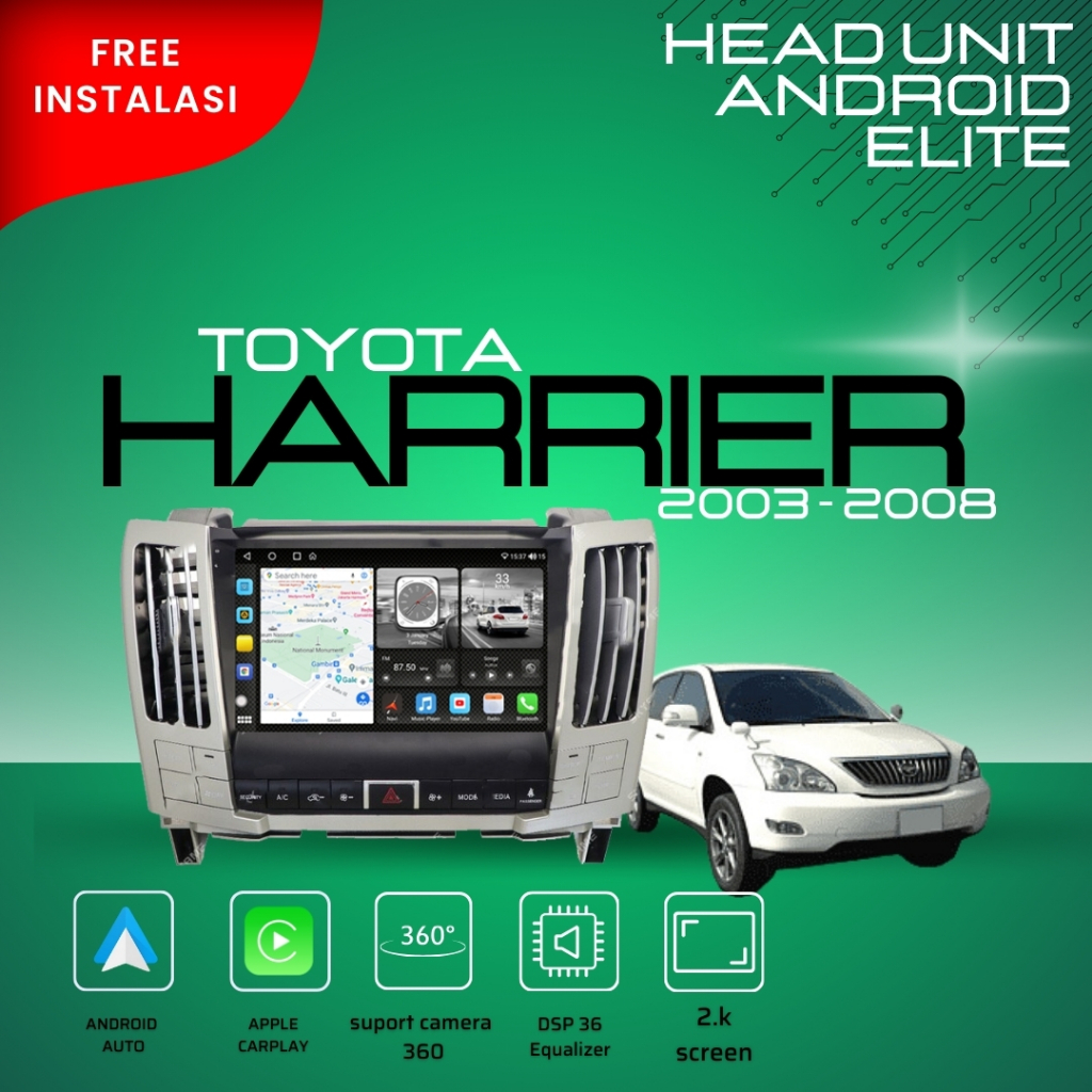 HEAD UNIT ANDROID ELITE - TOYOTA HARRIER 2003 - 2008