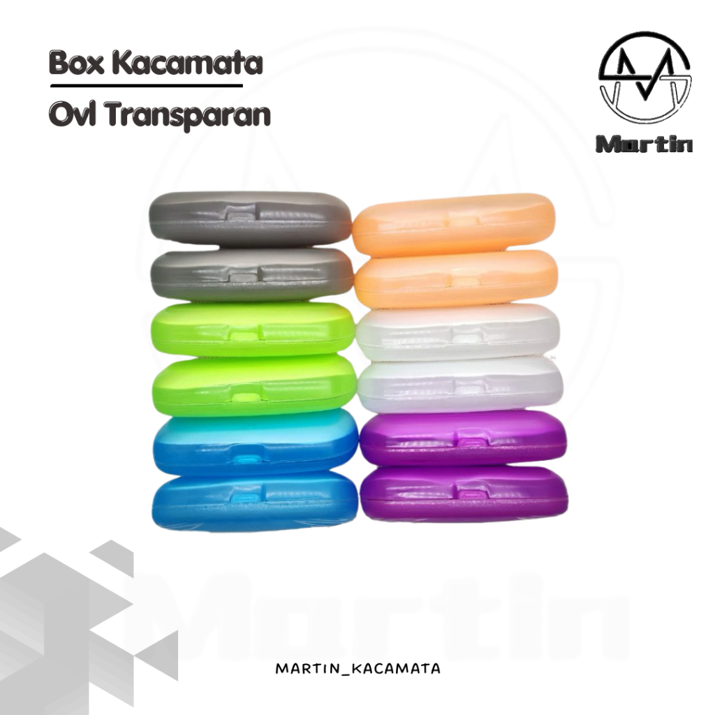 BOX/KOTAK/TEMPAT KACAMATA OVL TRANSPARAN LUSINAN