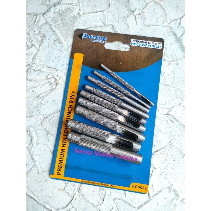 

BENZ 9 PCS SET Hollow Punch Pembolong Pelubang Lubang Plong Pon 9pcs