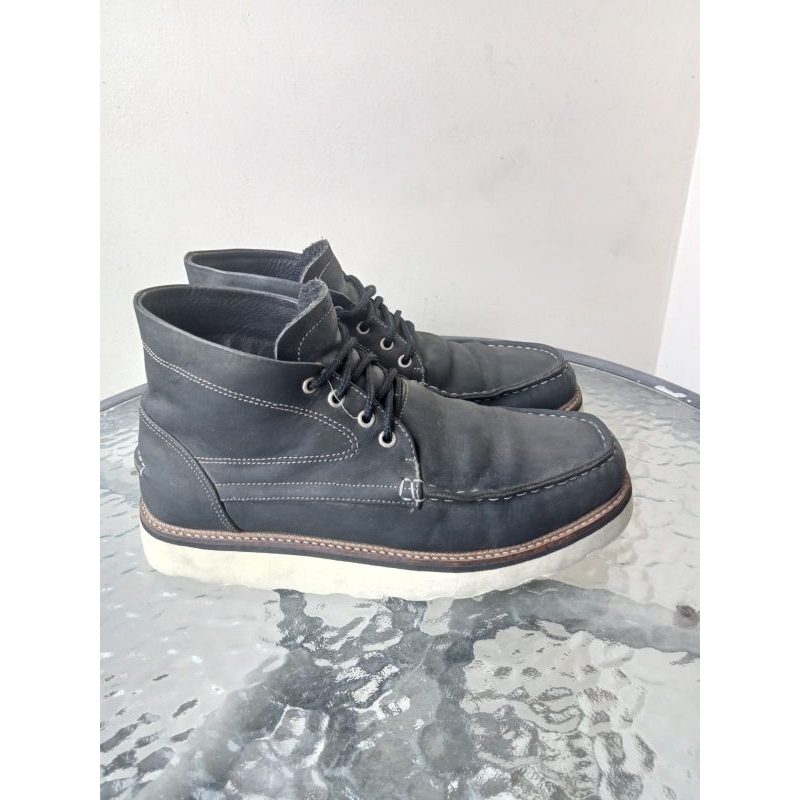Sepatu boots kulit asli second