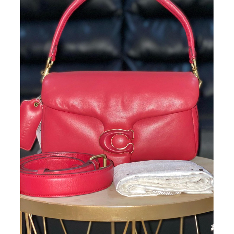 ⛔️sold⛔️preloved coach tabby pillow large red apple HARGA CEK CAPTION