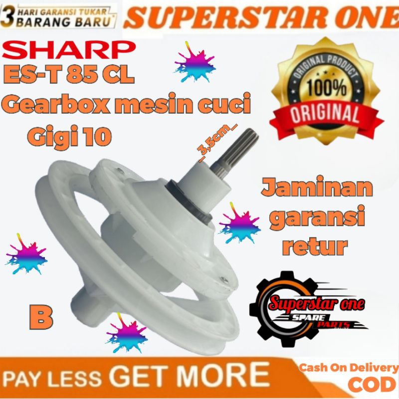 gearbox mesin cuci Sharp ES-T 85 CL/ES-T85CR/EST 85 CL/EST85CL GIGI 10