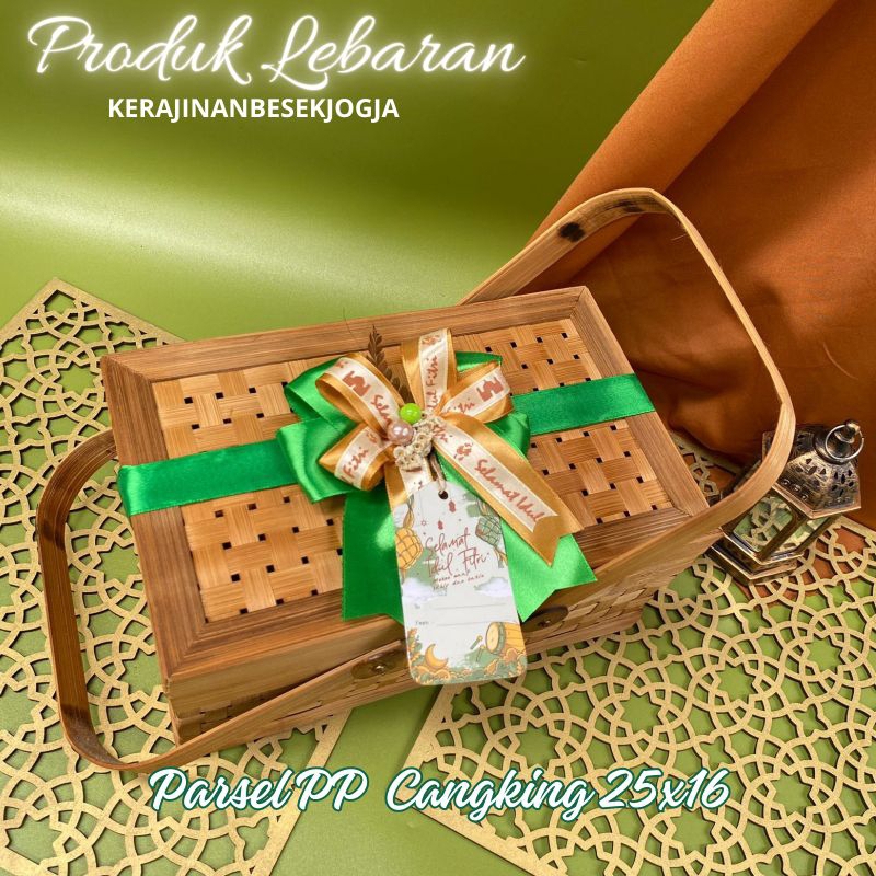 

HAMPERS LEBARAN | PARSEL PP CANGKING 25X16 PITA LEBARAN FREE HANG TAG MUAT TOPLES BULAT 250GR 2PCS | parsel kue kering parsel lebaran besek murah bingkisan lebaran spesial idul fitri