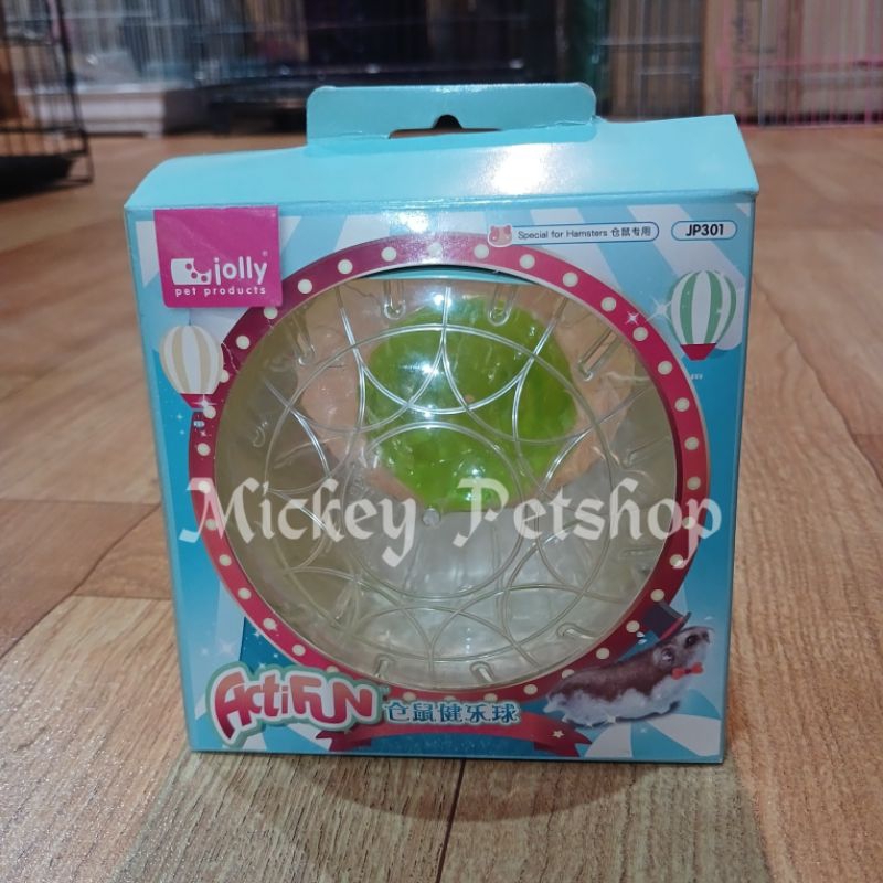 JP301 Mainan Hamster Bola Putar Transparan Jolly Actifun Exercise Ball 4.5"