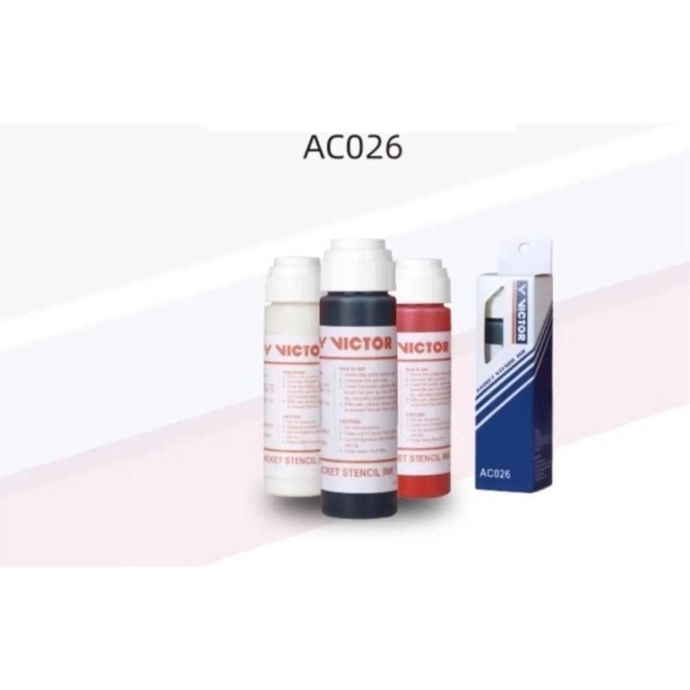 Stencil Ink Logo Raket Victor AC 026 AC026 Tinta Senar Pen Original - Hitam